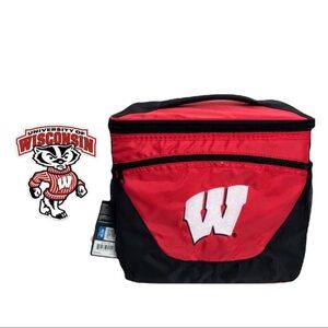 NWT Logo Brand Wisconsin Badgers 24-Can Cooler